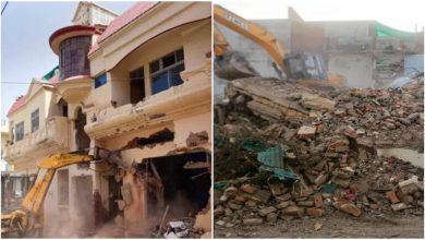Photo of Prayagraj Violence : पांच घंटे में मलबे में बदल गया जावेद पंप का मकान, 3 जेसीबी ने ध्वस्त किया अवैध निर्माण