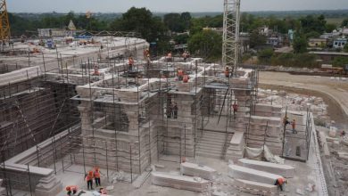 Photo of अयोध्या में निर्माणाधीन राम मंदिर के प्रथम तल का निर्माण कार्य शुरू, गर्भगृह का ढांचा तैयार